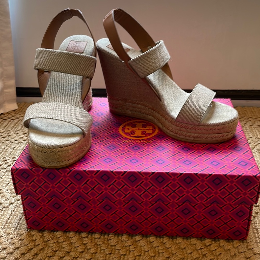 Tory Burch Canvas Slingback Sandals